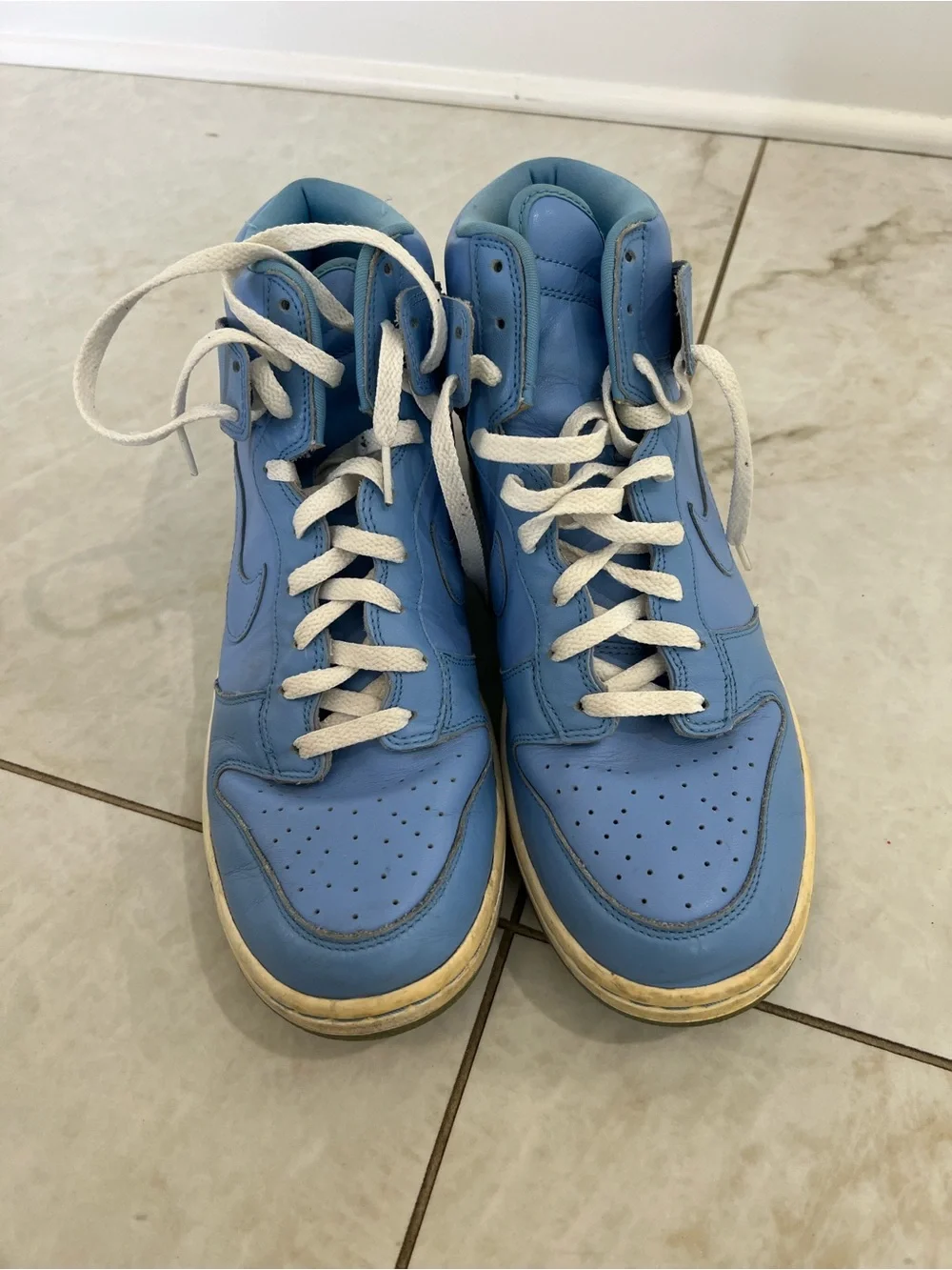 Nike ID Blue Custom High Top Sneakers Size 11 US